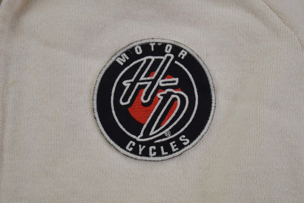 Vintage Y2K Harley Davidson Motorcycles Graphic Zip Up Track Jacket - Medium
