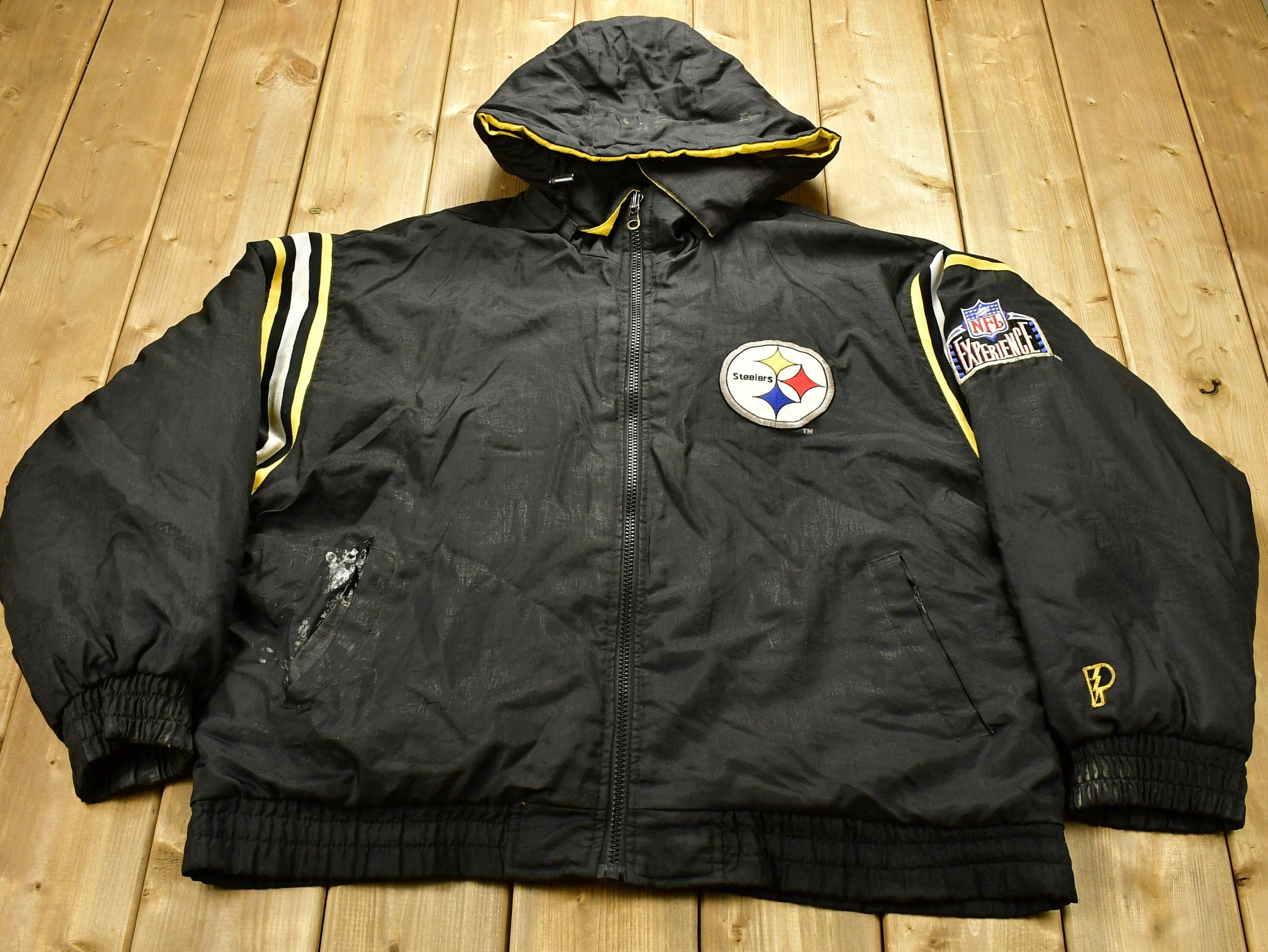 Vintage 1990s Pittsburgh Steelers NFL Pro Player Reversible Jacket