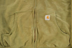 Vintage 1990s Carhartt Lined Full Zip Hoodie Sweatshirt Men's 2XL