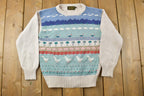 Vintage 1990s Eddie Bauer Farm Knit Crewneck Sweater