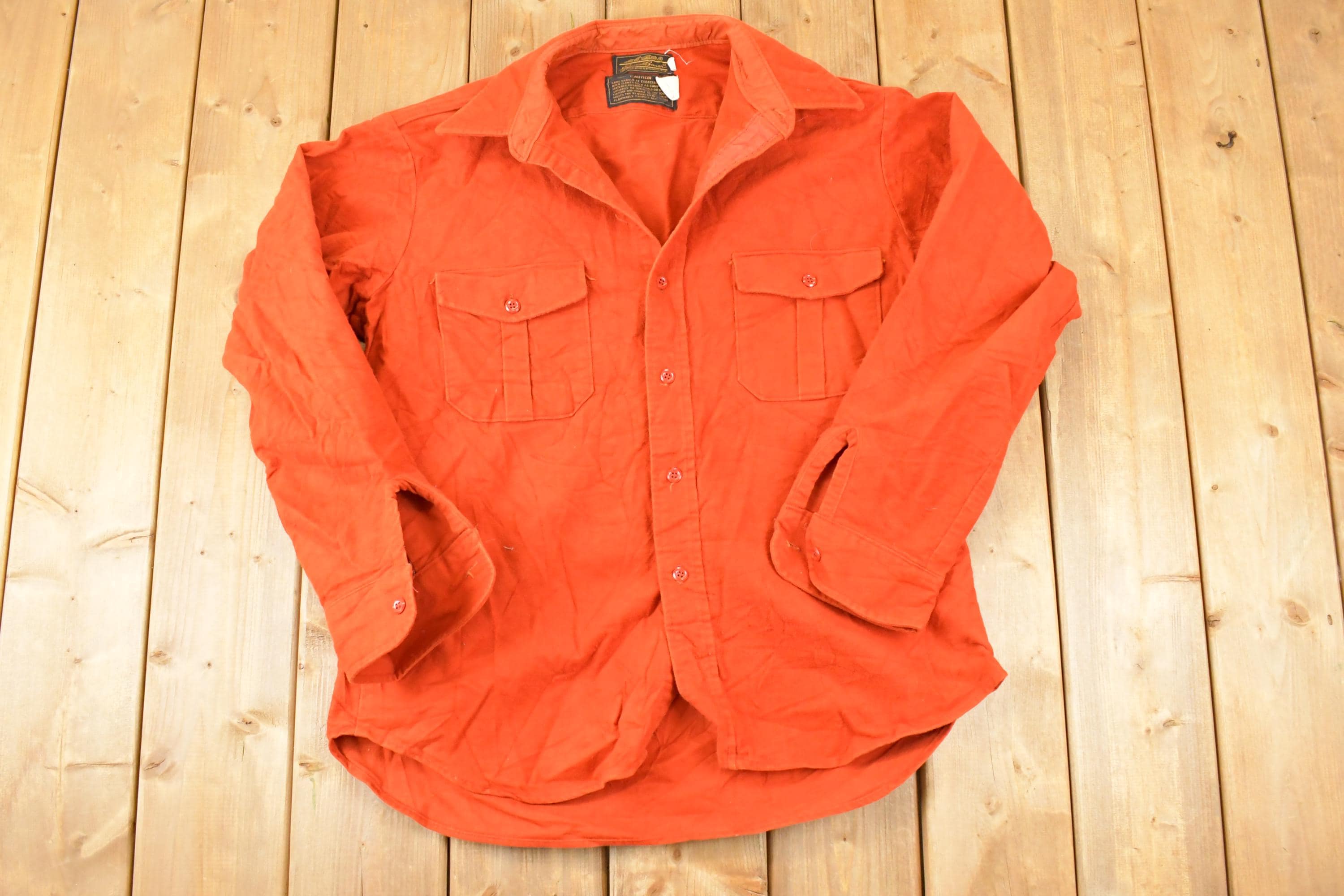 Vintage 1990s Eddie Bauer Flannel Button Up Shirt Men's L