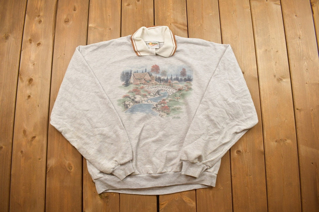 Vintage 1990s Morning Sun Cottage Crewneck Sweatshirt