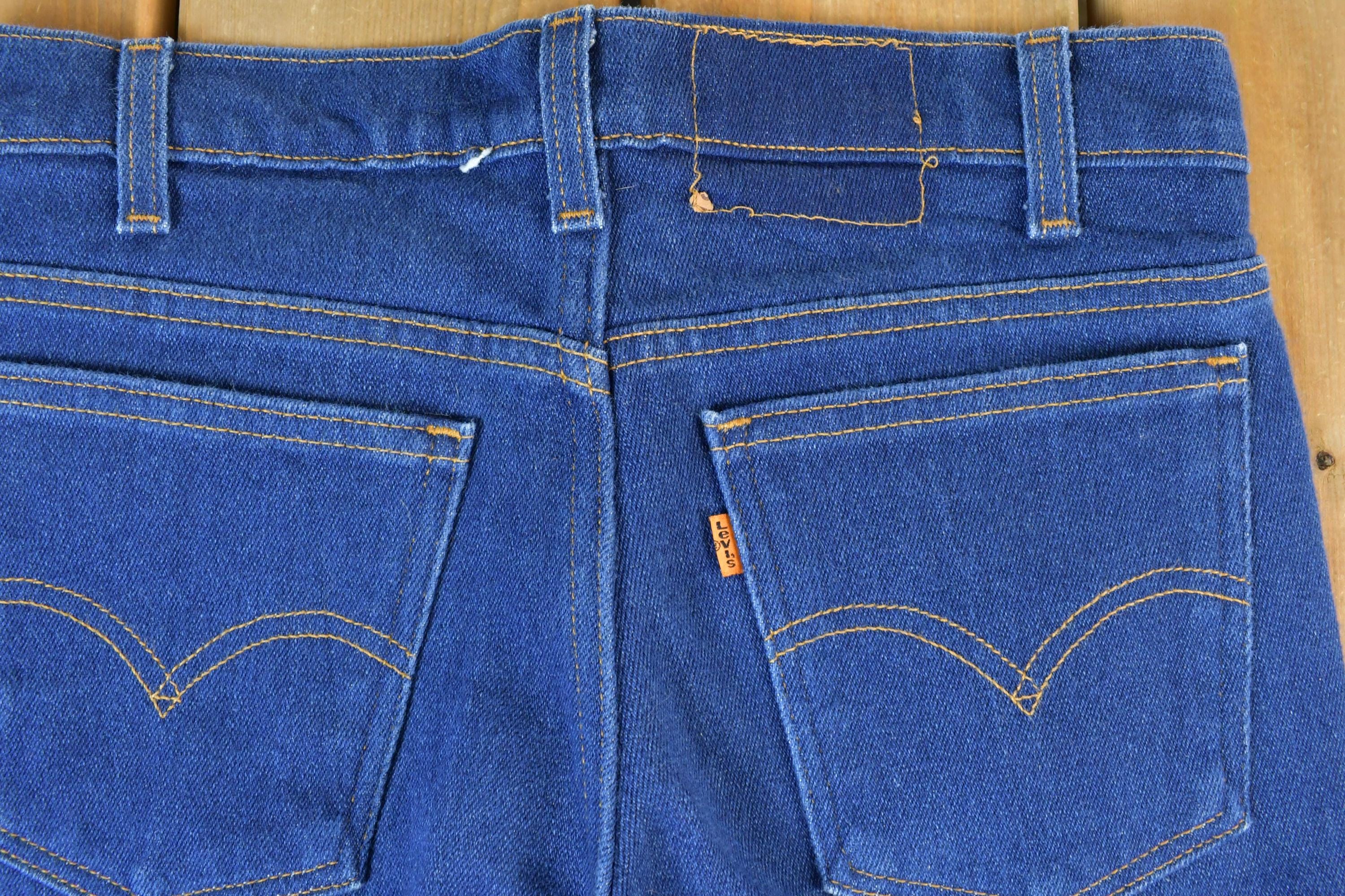 Vintage 1990s Levi Strauss Orange Tab Dark Wash Denim Jeans Size 32 x 36