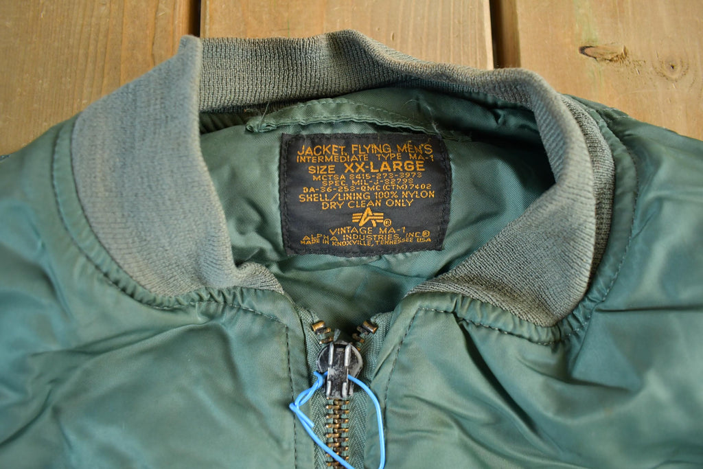 Vintage 1970s Alpha Industries MA-1 Military Flyers Jacket Men's 2XL