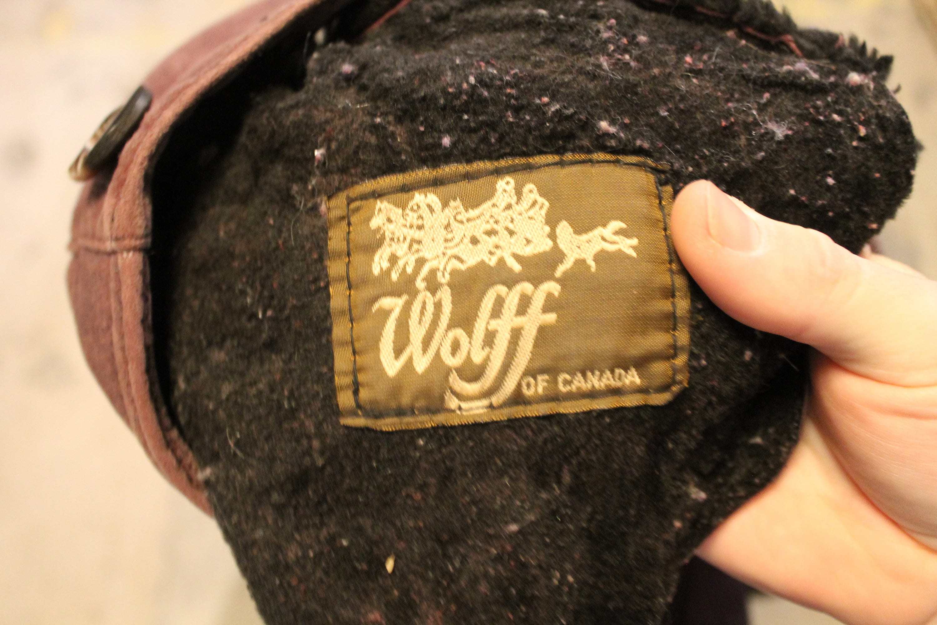 Vintage 1980s Wolff Of Canada Shearling Leather Coat