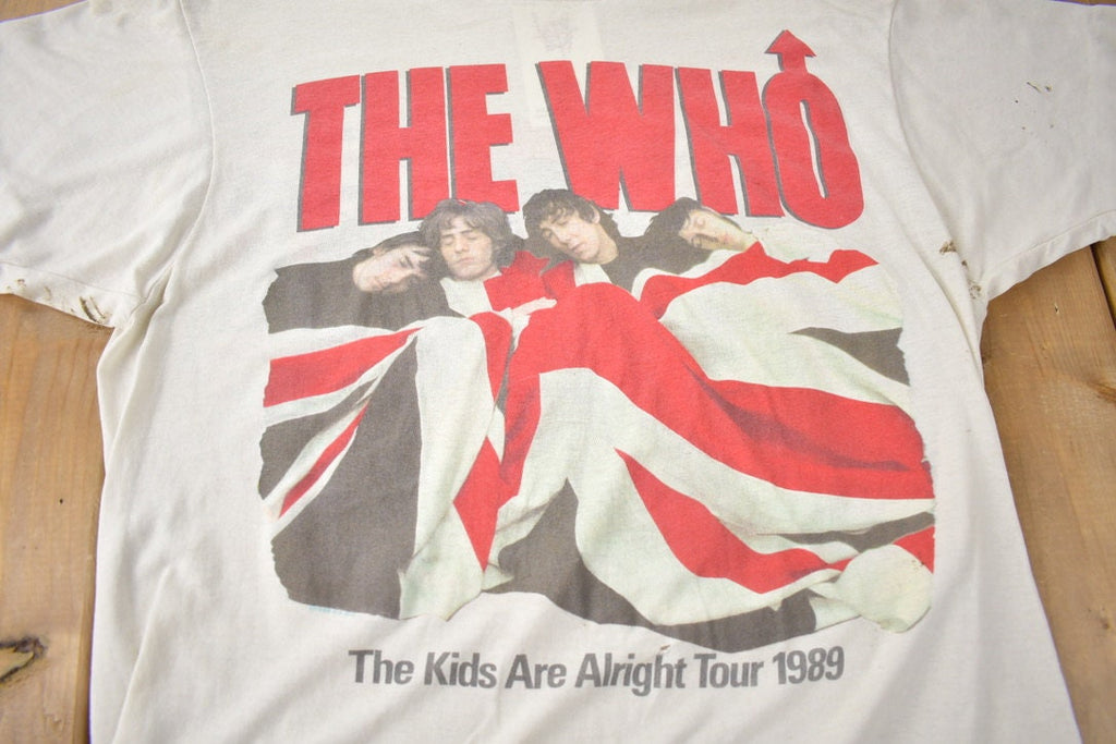 Vintage 1989 The Who The Kids Are Alright Tour Single Stitch Band Tee Made in USA