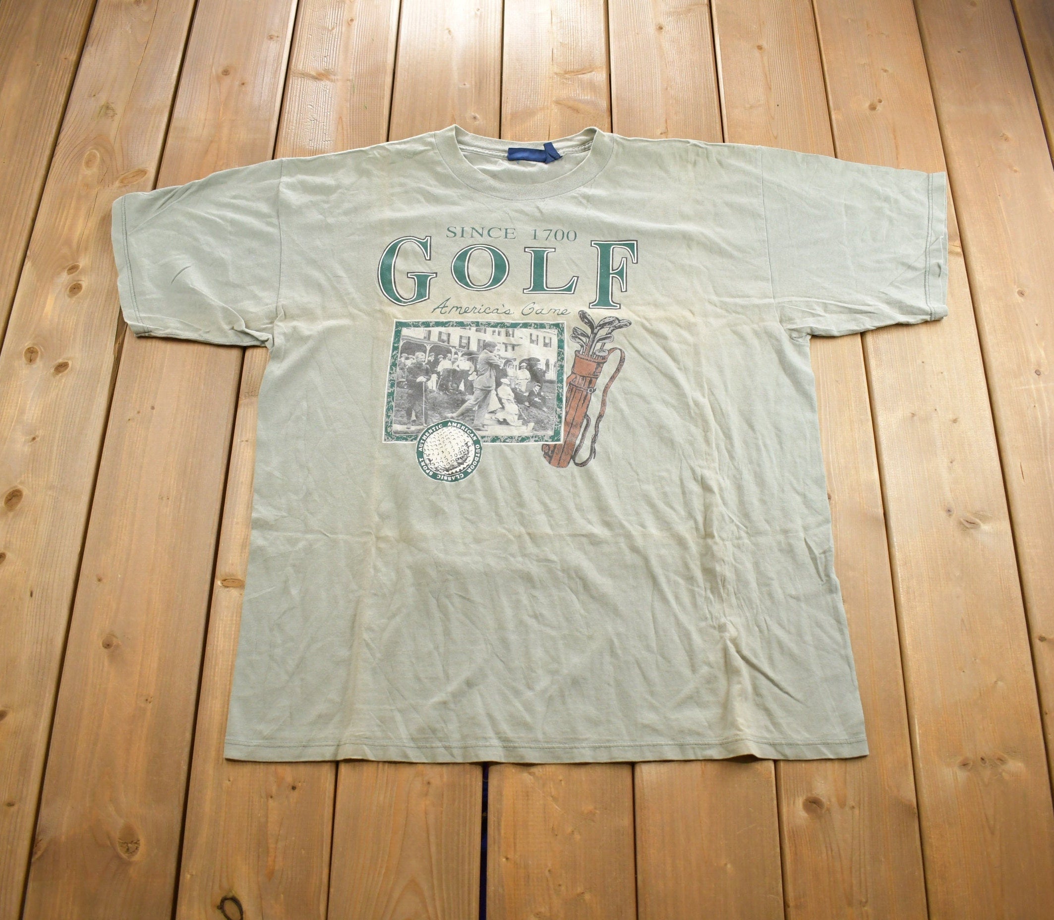 Vintage 1990s Golf Americas Game Graphic T Shirt Made In USA