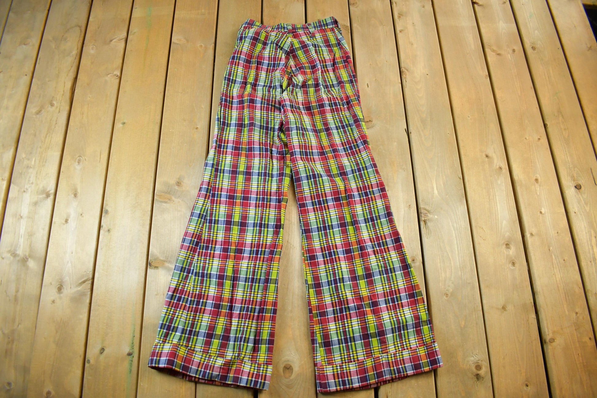 Vintage 1960s 1970s Flare Bell Bottom Pants Women's 25 x 32