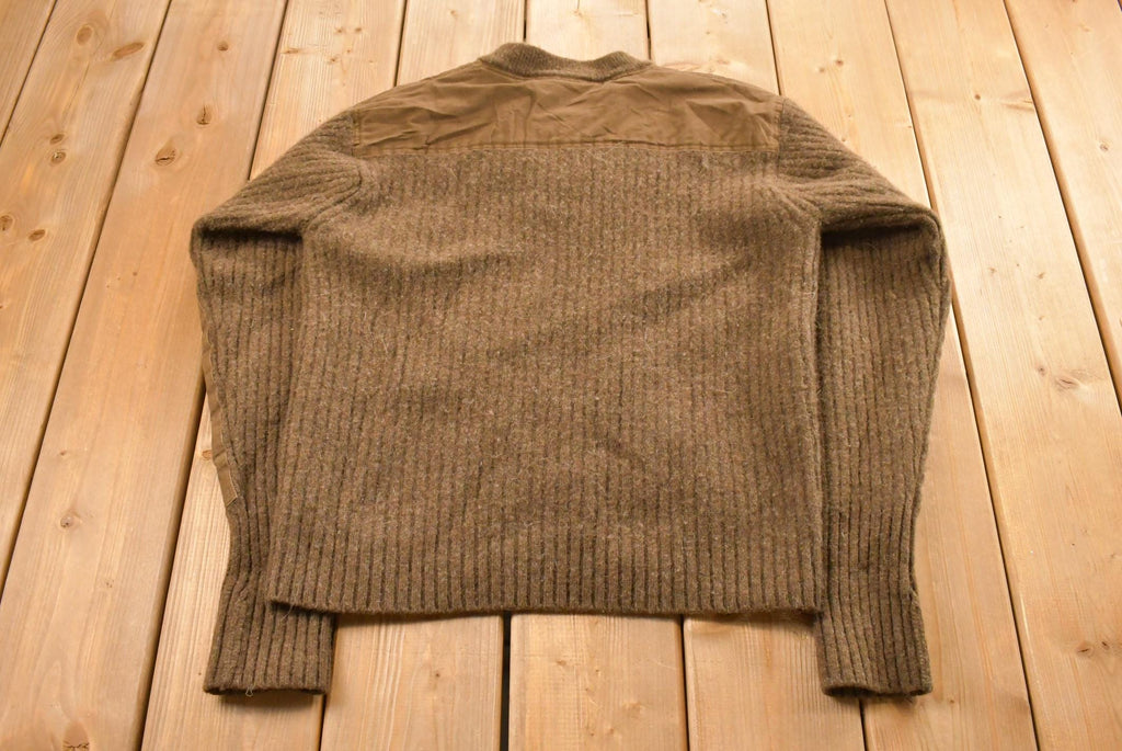 Vintage 1990s L.L. Bean Wool Knit Henley Sweater Women's S / 90s Knitted Sweatshirt / Outdoors