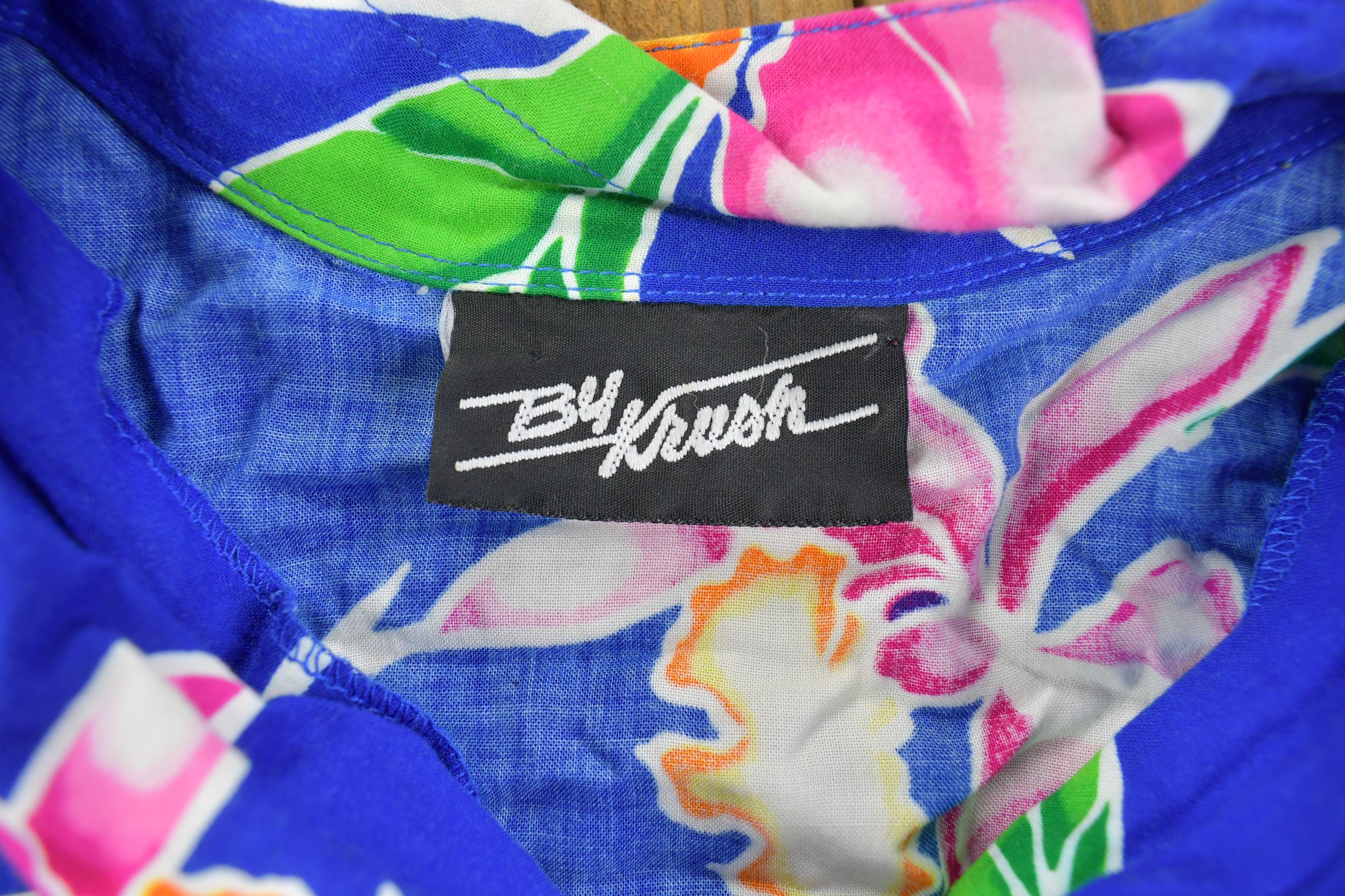 Vintage 1990s Hawaiian Floral Button Up Shirt