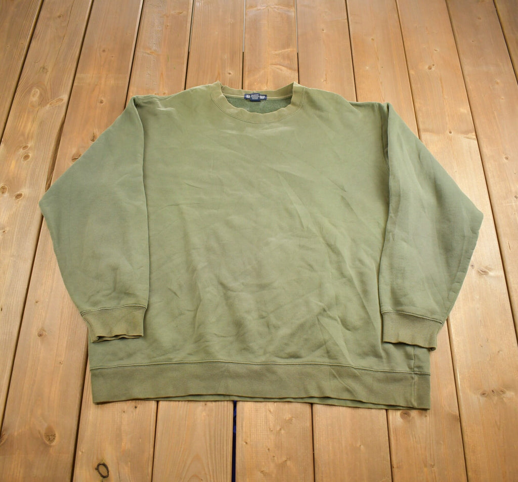 Vintage 1990s Lands End Green Crewneck Sweatshirt