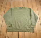 Vintage 1990s Lands End Green Crewneck Sweatshirt