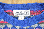 Vintage 1990s Mass Transit Wool Knit Sweater Mens L