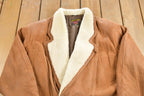 Vintage 1980s Leathertown Leather Sherpa Jacket