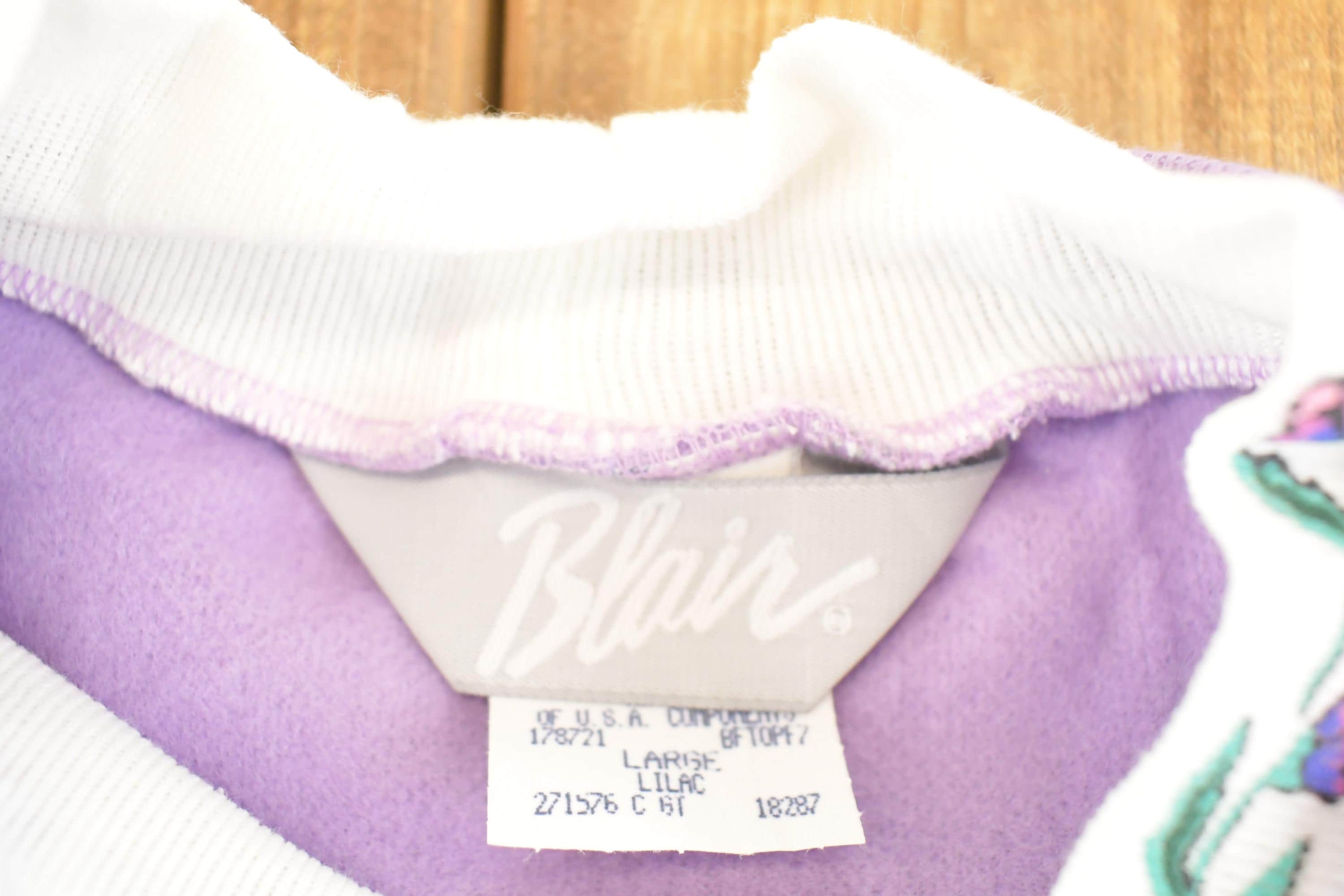 Vintage 1990s Dead Stock Blair Double Collar Souvenir Hummingbird Crewneck Sweatshirt Womens L