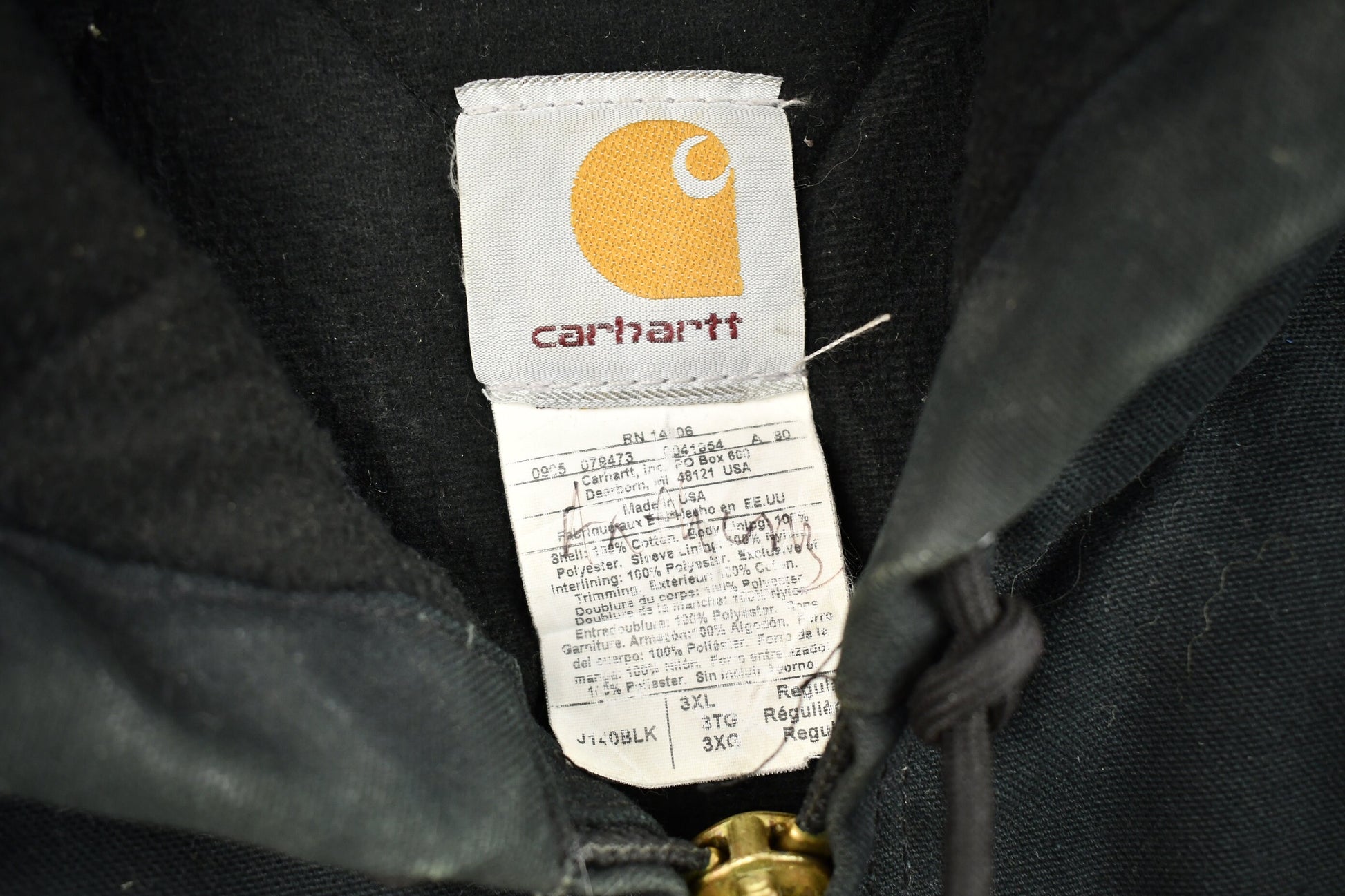 Vintage 90s Carhartt Jacket Full Zip With Hood