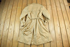 Vintage 1970s 1980s Double Breasted Trench Overcoat Men's Small
