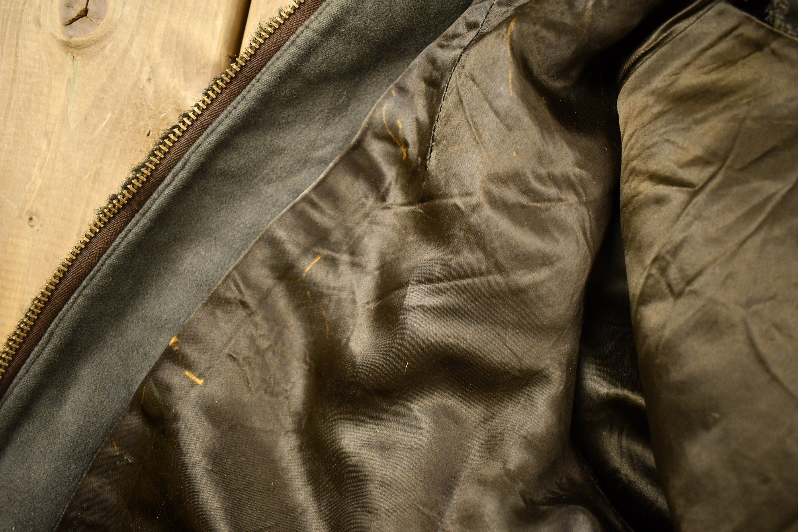Vintage 1950s Brown Fur Zip Up Jacket