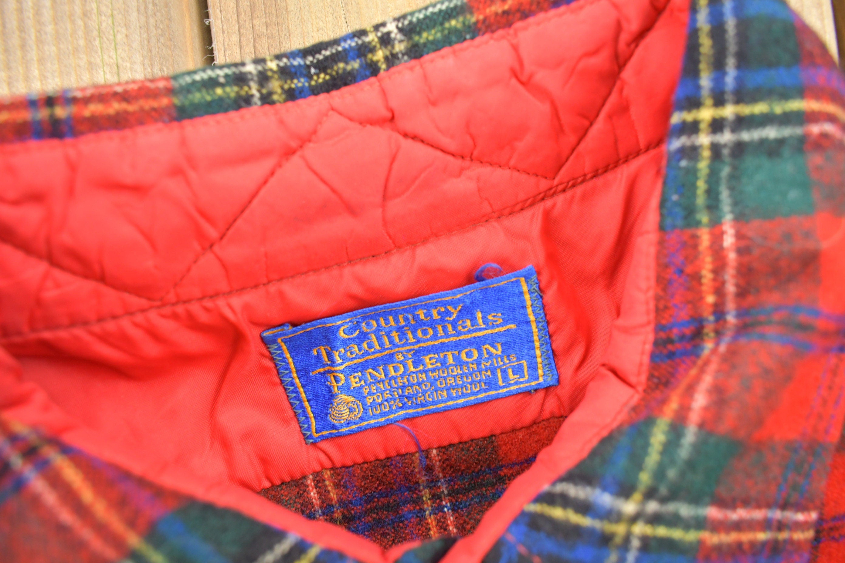 Vintage 1970s Country Traditionals Pendleton Plaid Button Up Board Shirt