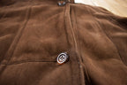 Vintage 1980s Sherpa Lined Suede Coat