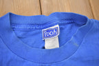 Vintage 1990s Winnie The Pooh Cartoon Blue Pajama T-Shirt