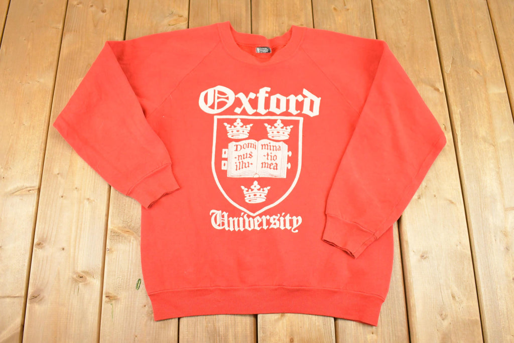 Vintage 1980s Oxford University Crewneck Sweatshirt Men's L
