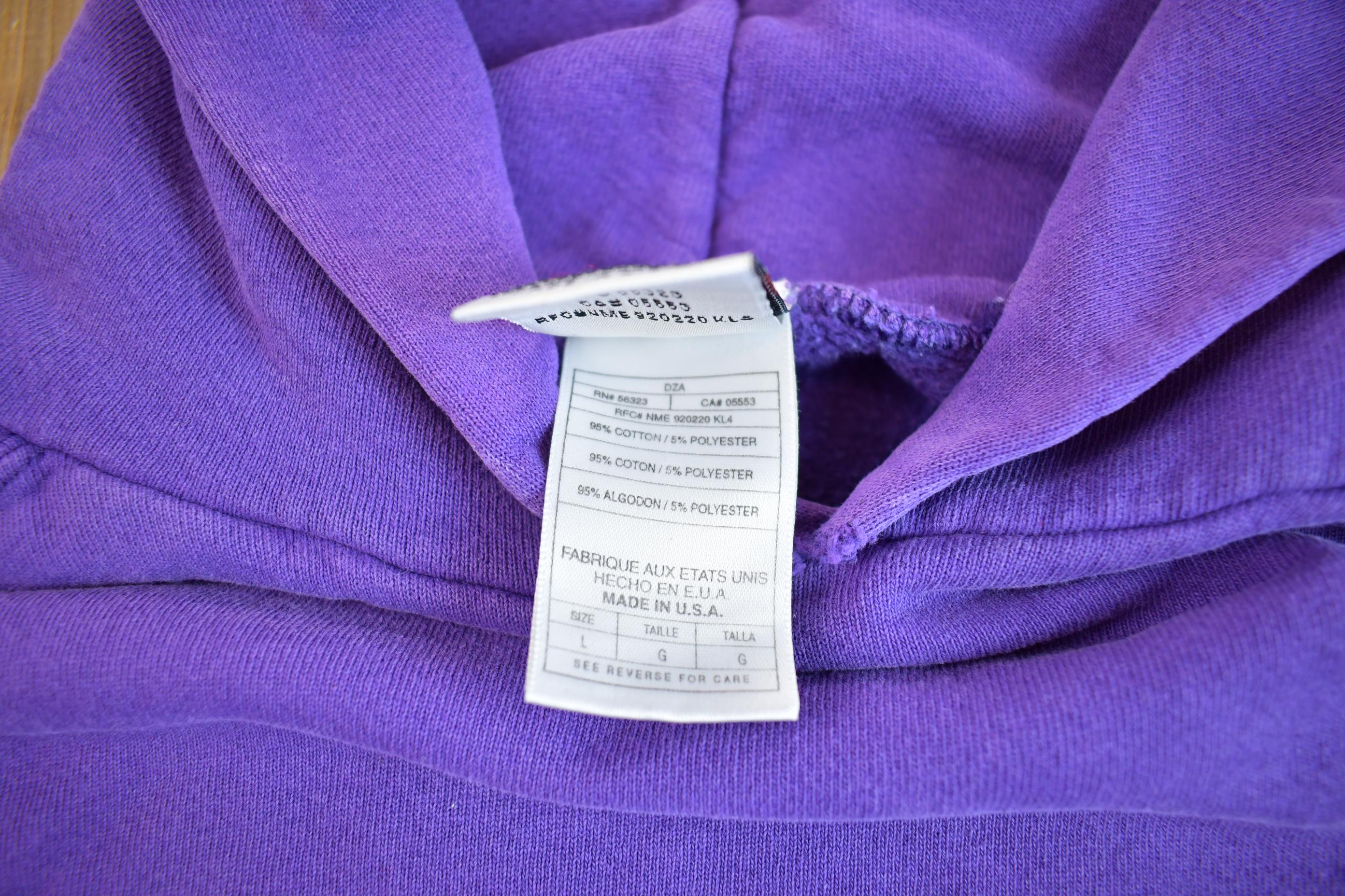 Vintage 1990s Sun-faded Purple Nike Hoodie Made In USA- Large