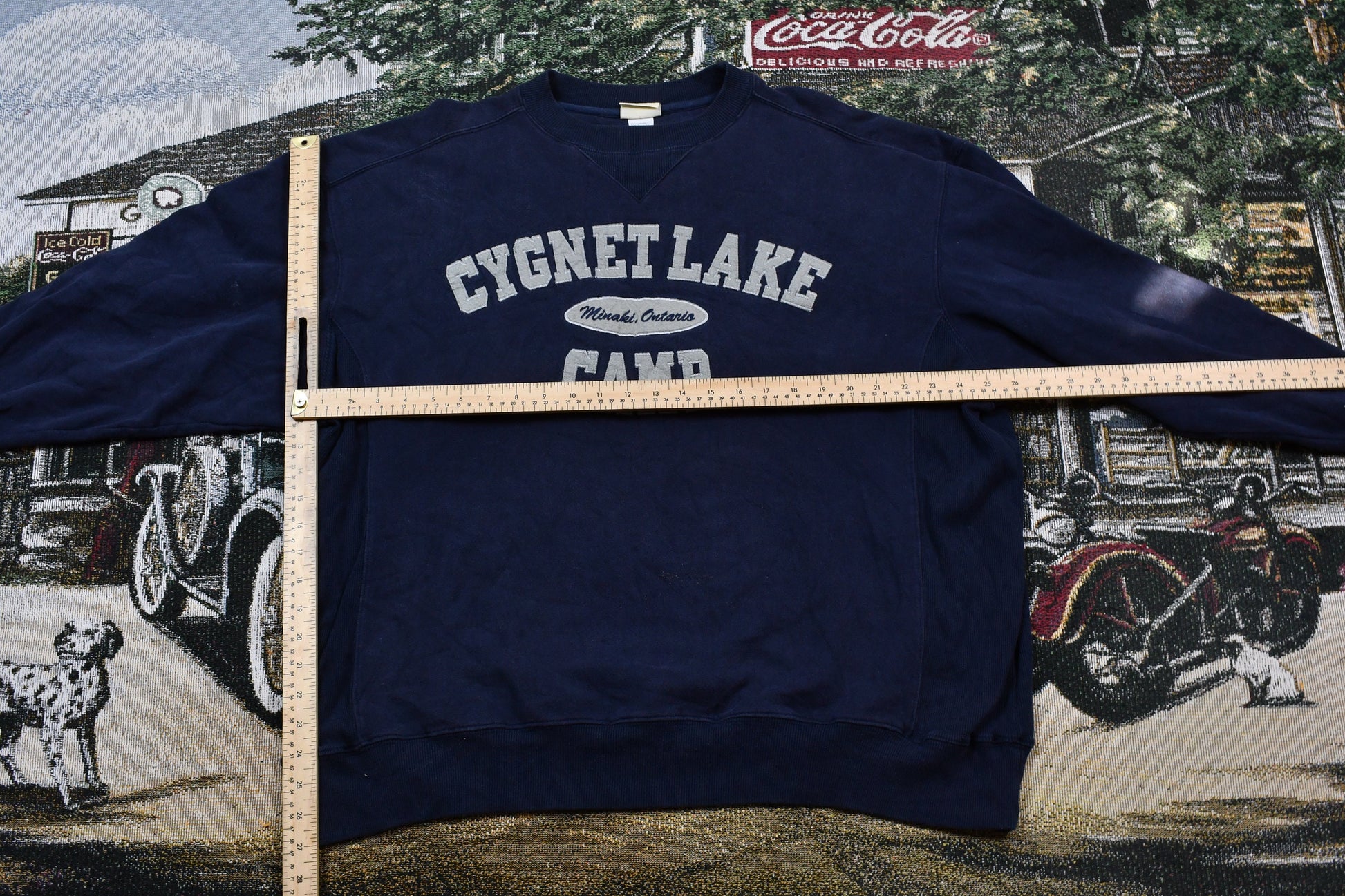 Vintage 1990s Cygnet Lake Summer Camp Crewneck / Muskoka Ontario Canada / Embroidered / Outdoor & Wilderness Pullover Sweatshirt / Camping