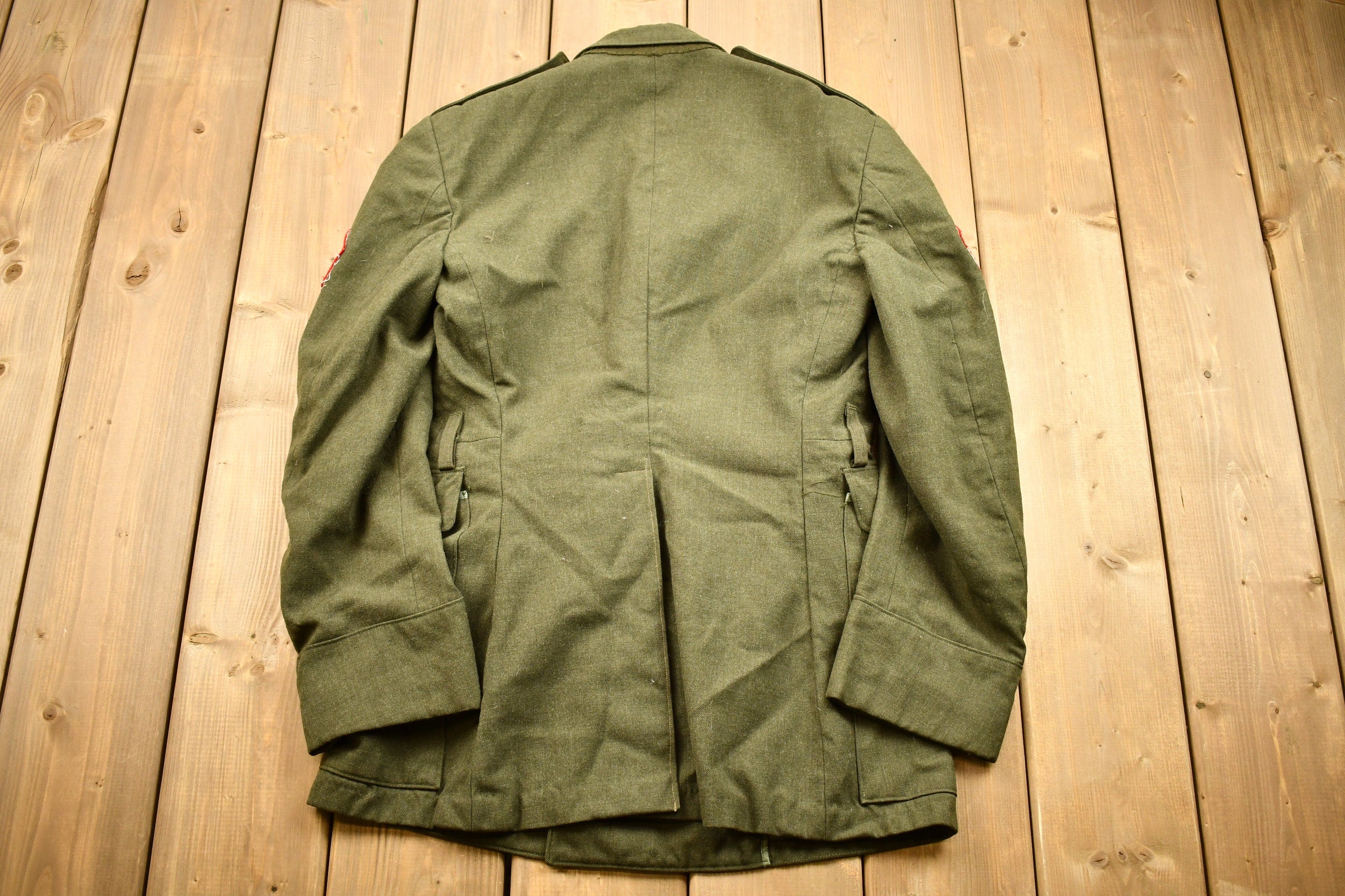 Vintage 1982 Army Military Button Up Blazer Jacket
