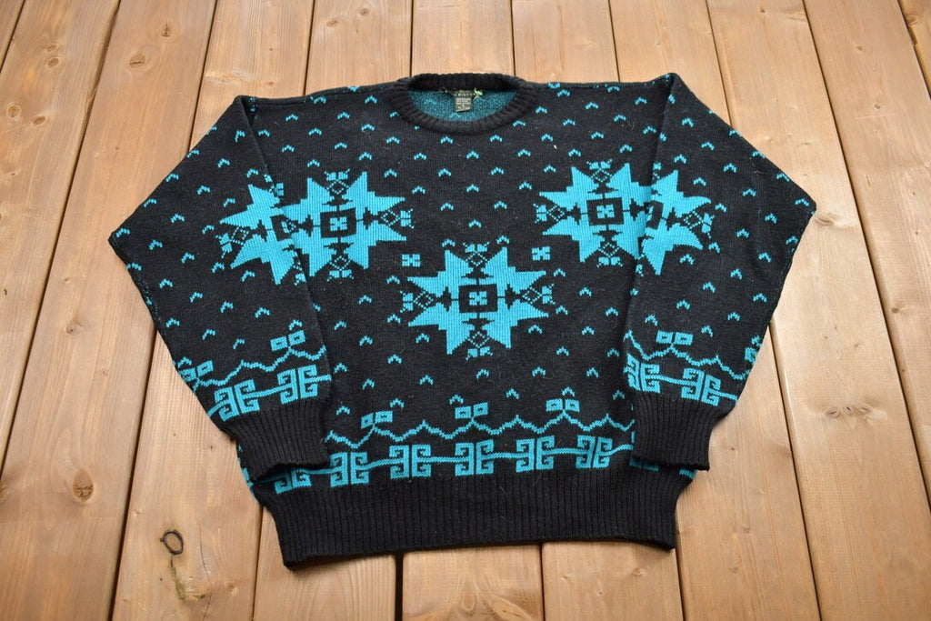 Vintage 1990s Brad Richards Wool Knitted Crewneck Sweater