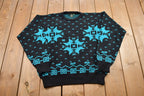 Vintage 1990s Brad Richards Wool Knitted Crewneck Sweater