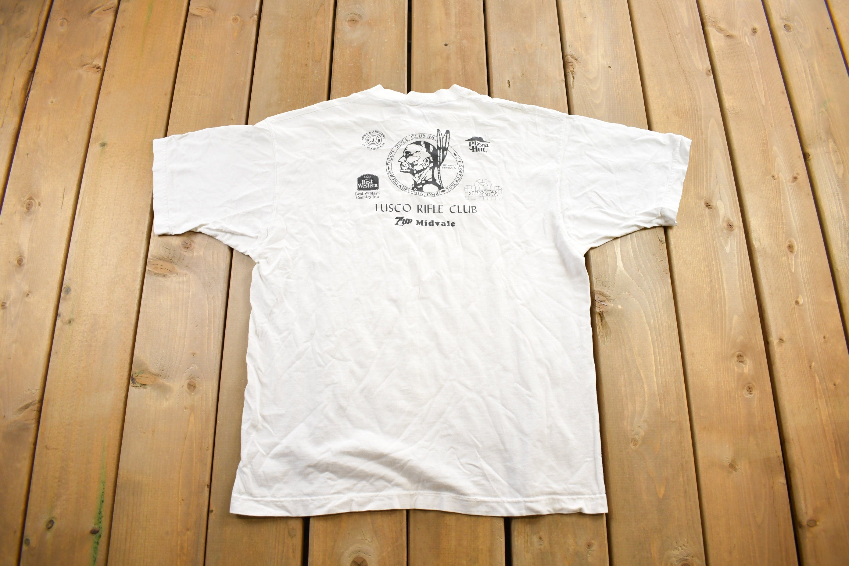 Vintage 1996 National Series Biathalon Souvenir Travel T Shirt Made In USA Size L