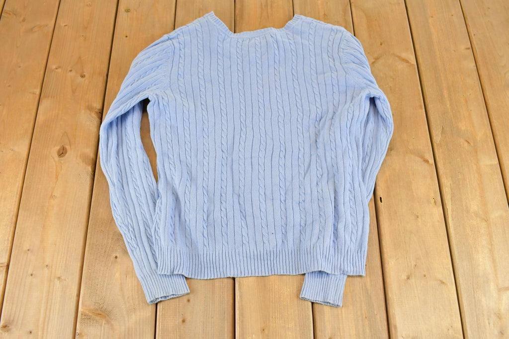 Vintage 1990s Izod Knit Crewneck Sweater Womens S  90's Abstract Pattern 3D Knitted Sweatshirt