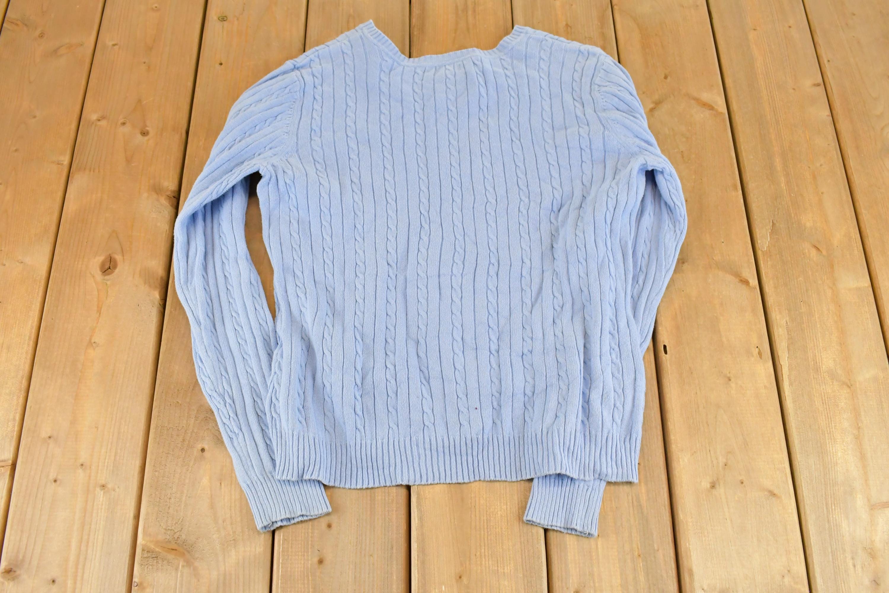 Vintage 1990s Izod Knit Crewneck Sweater Womens S  90's Abstract Pattern 3D Knitted Sweatshirt