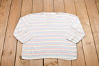 Vintage Rainbow Striped Knitted Sweater