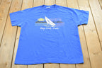 Vintage 1990s Deep Creek Lake Sailboat T-Shirt Mens XL