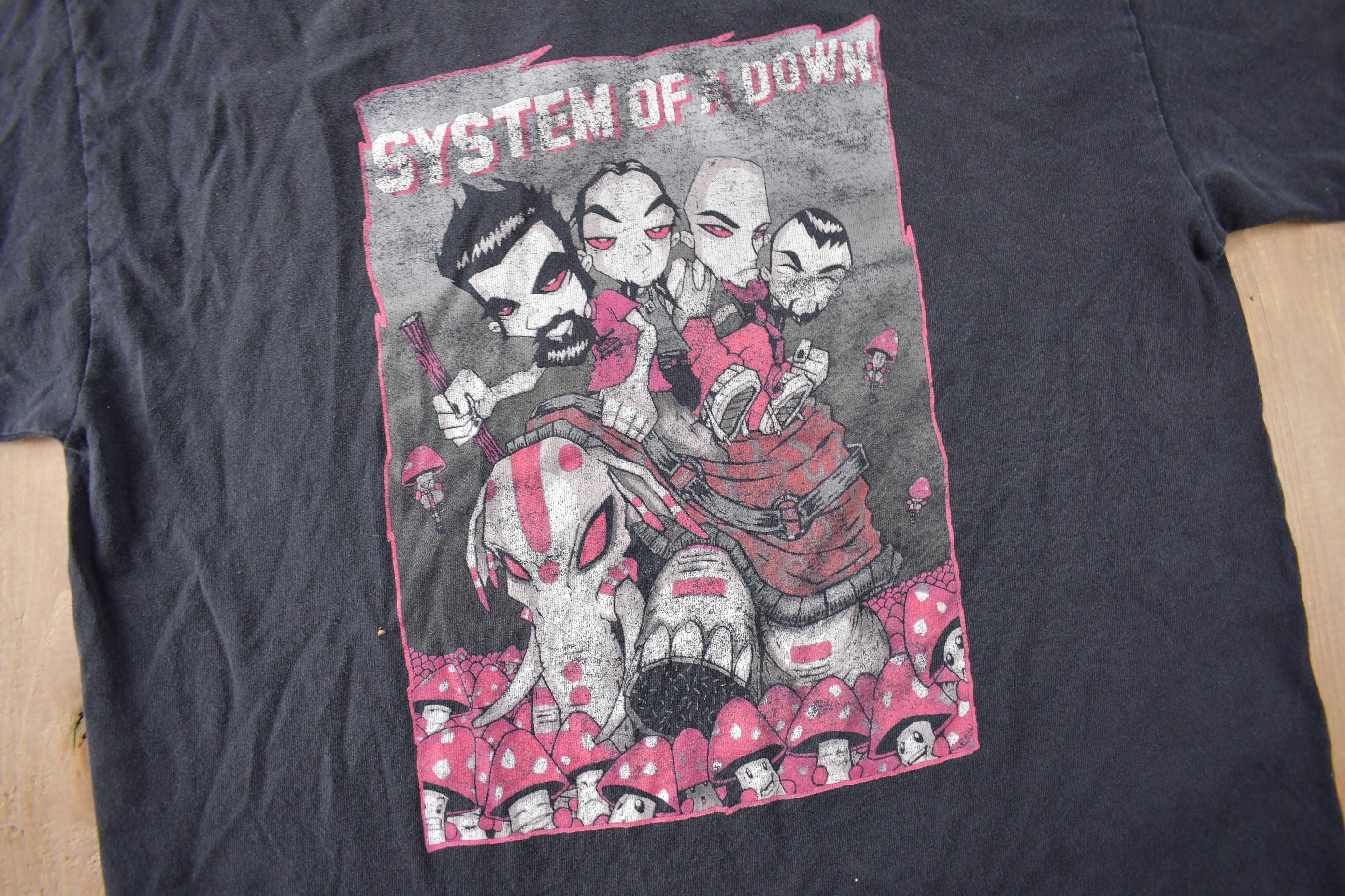 Vintage 2002 System Of A Down Graphic Band Tee Size Large