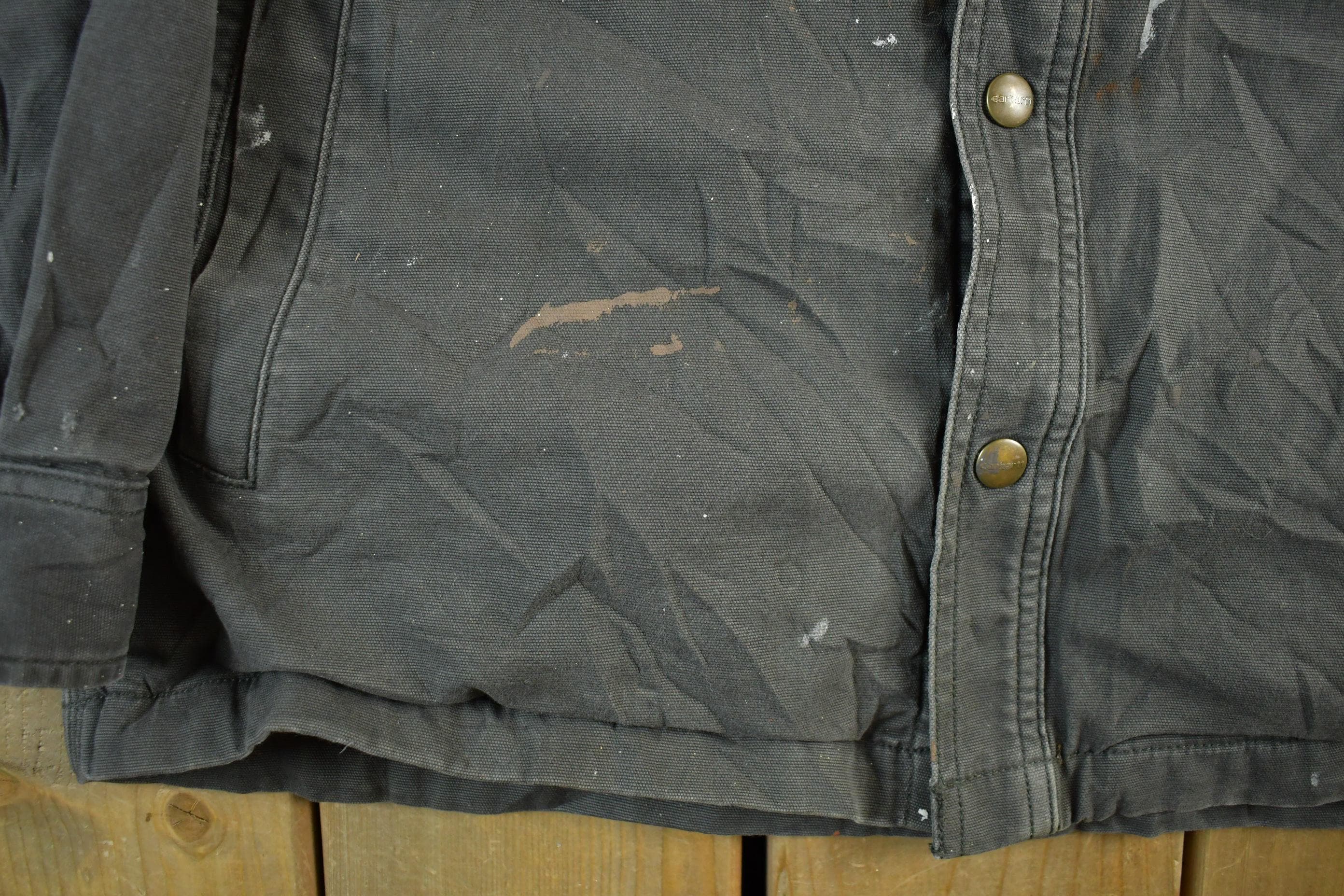 Vintage 1990s Carhartt Blanket Lined Shirt Jacket Men's Medium