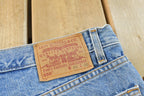 Vintage 1990s Levi's 550 Relaxed Fit Denim Blue Jean Shorts Men's 38 / 90s Jorts / Streetwear / Hypebeast / Street Style