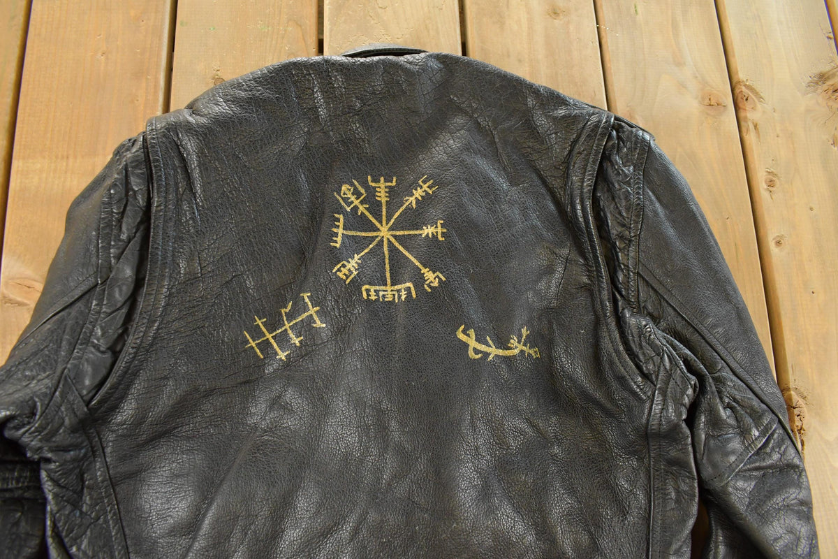 Vintage 1990s Body Equip. Leather Biker Jacket Men's Medium