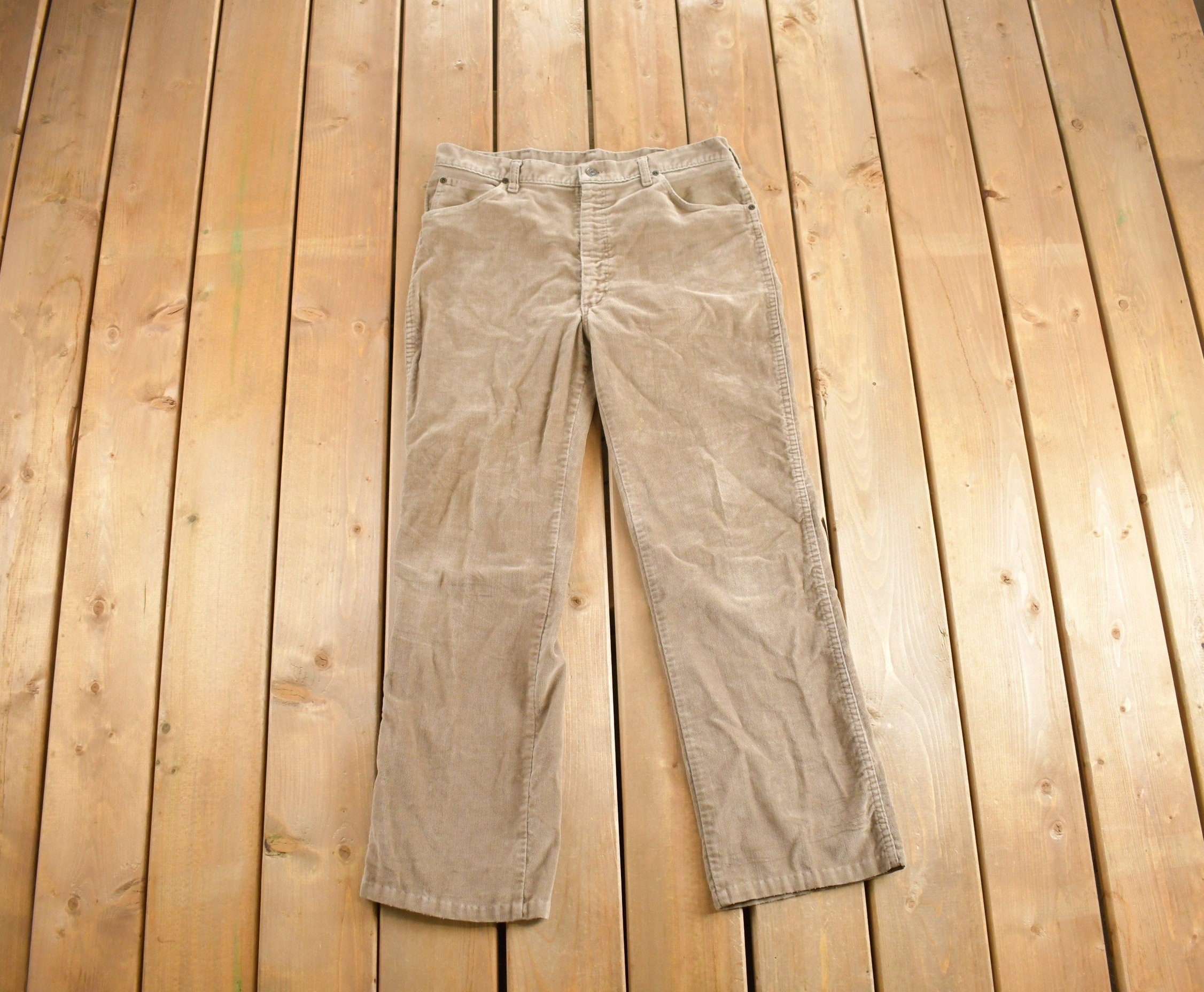 Vintage 1990s Sedgefield Beige Canvas Pants Size 36x34