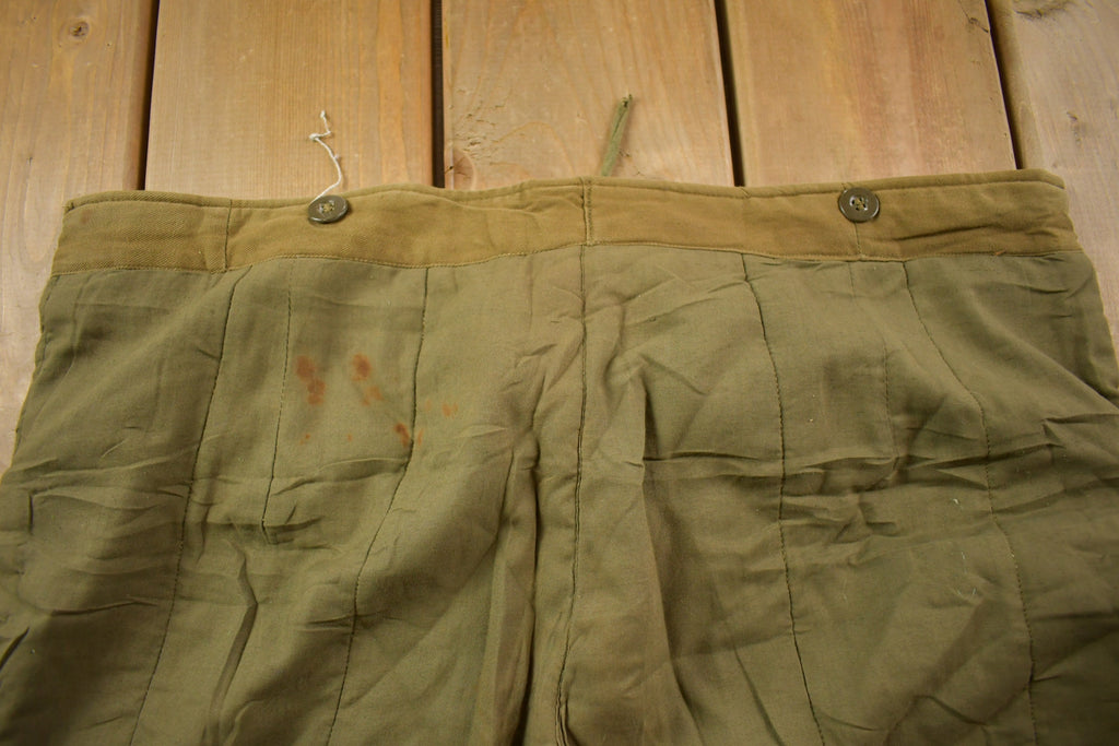 True Vintage 1960s Military Liner Pants Size 39 x 28