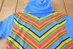 True Vintage 1960s Deadstock Helen Sue Long Sleeve Turtleneck Psychedelic Acyrlic Blouse Knit Sport Top