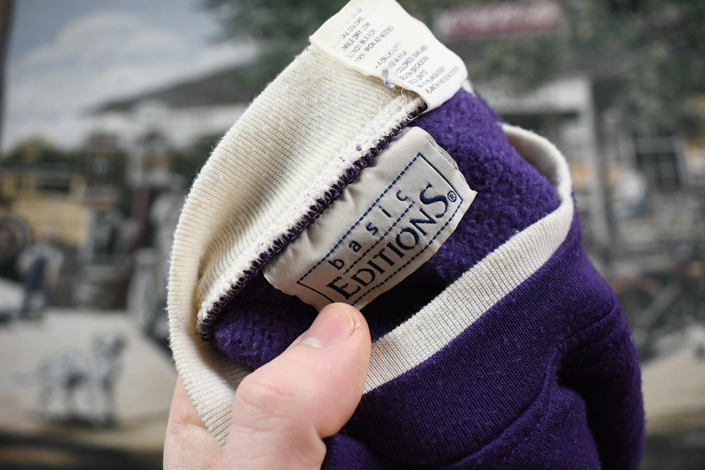 Vintage 1990s Double Collar Floral Crewneck