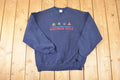 Vintage 1990s Wisconsin Dells Embroidered Sun Crewneck Sweatshirt Men's L