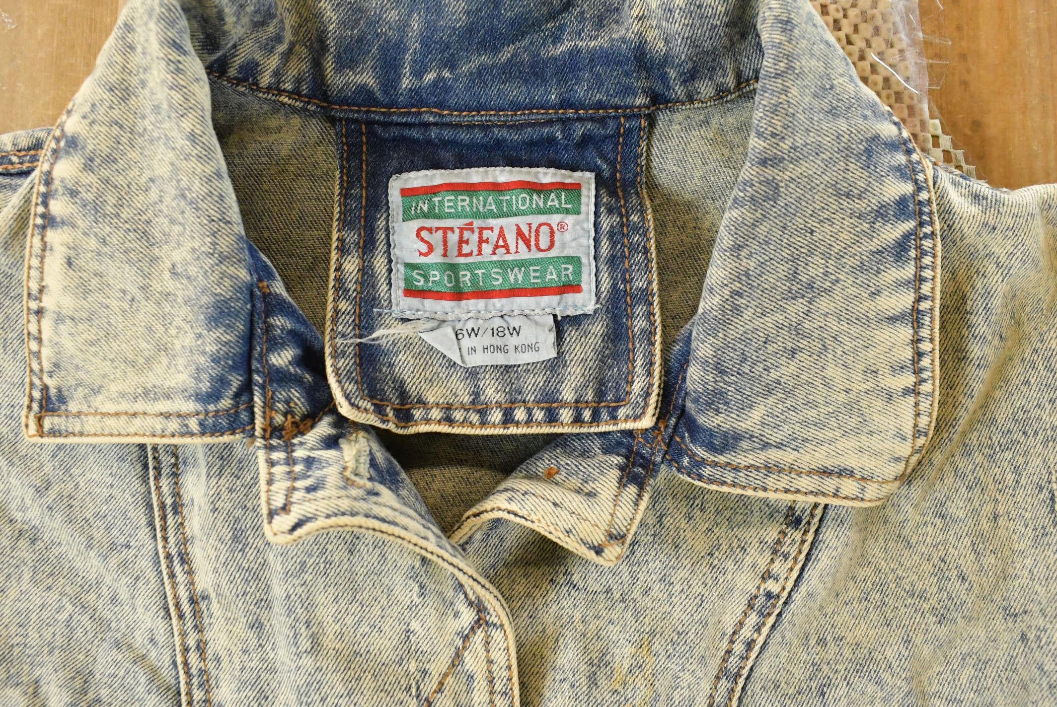 Vintage 1990s Stefano Western Denim Jean Jacket Women's XL
