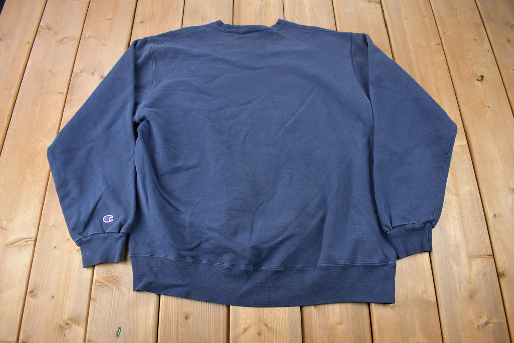 Vintage 1990s Champion Small Logo Embroidered Crewneck Sweatshirt Size XL