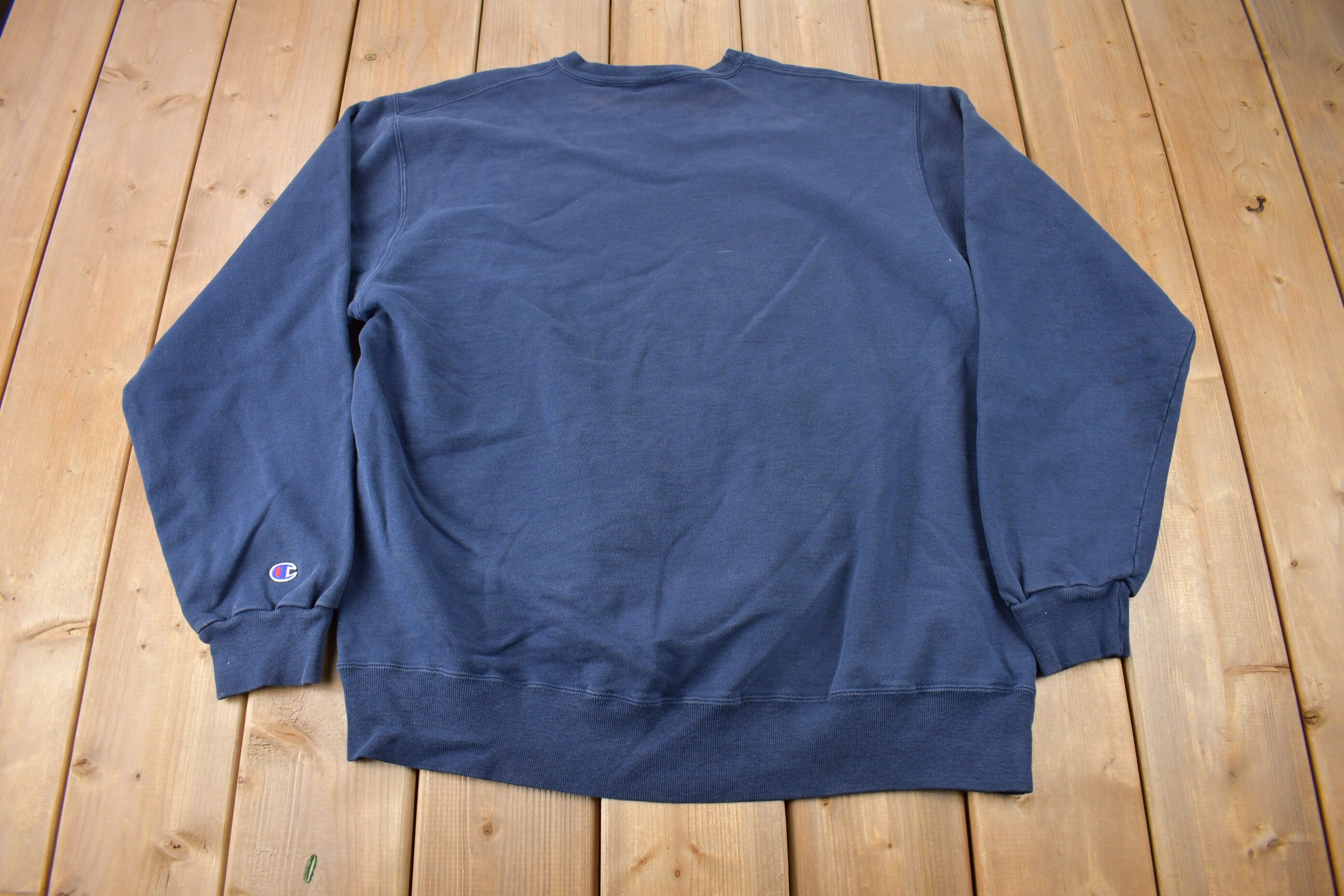Vintage 1990s Champion Small Logo Embroidered Crewneck Sweatshirt Size XL