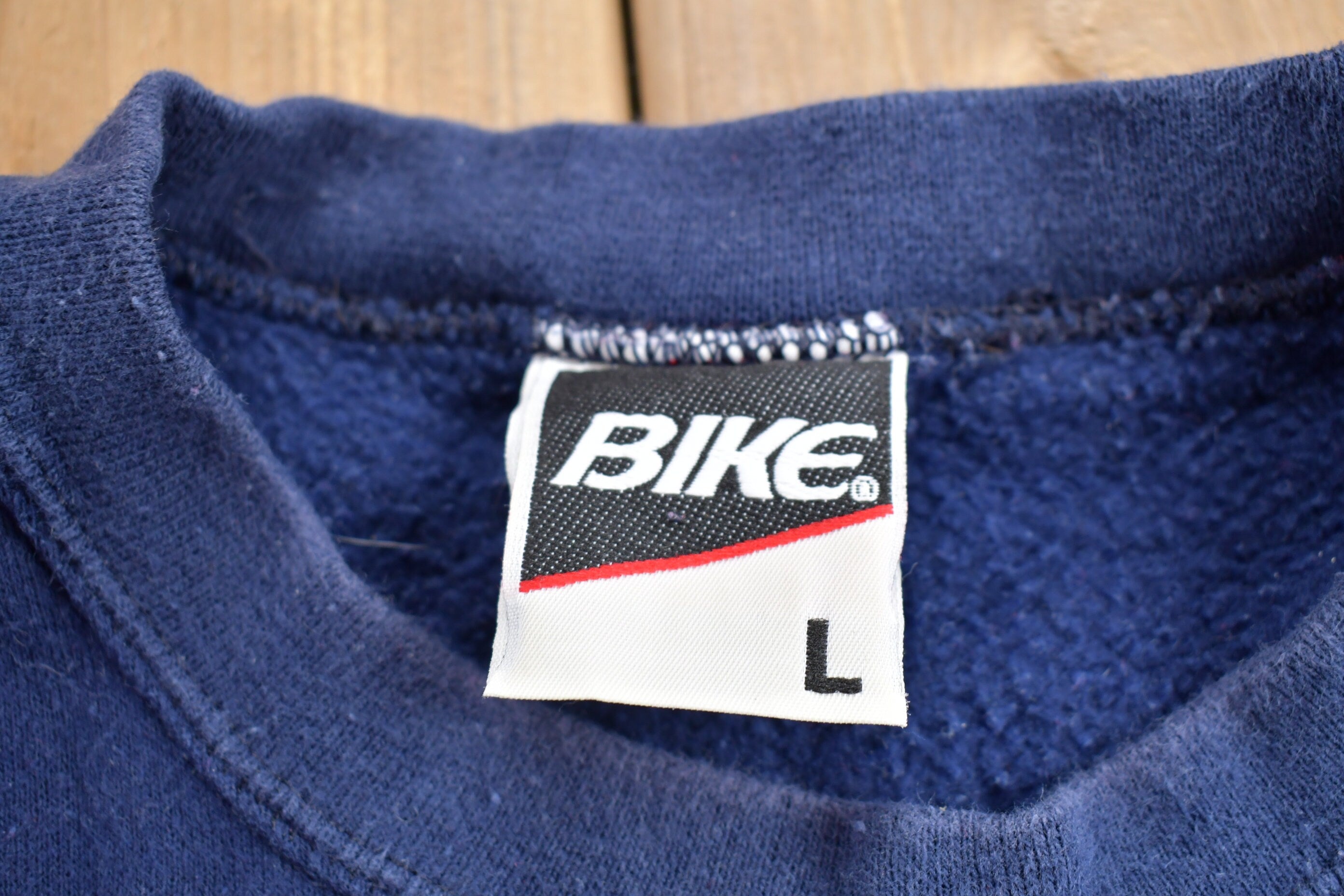 Vintage 1990s Bike Blank Navy Blue Crewneck Sweatshirt