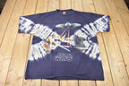 Vintage 1999 Star Wars Episode 1 All Over Print Tie Dye Promo T-Shirt